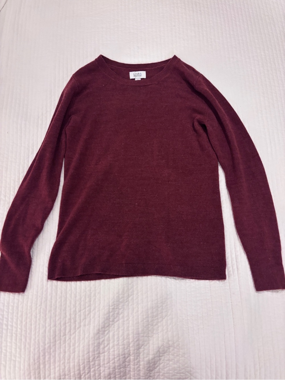 Croft & Barrow Knitted Crewneck Sweater - S - Rust/Red